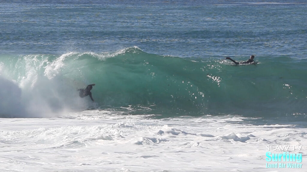 best wipeouts while surfing barreling waves in la jolla san diego