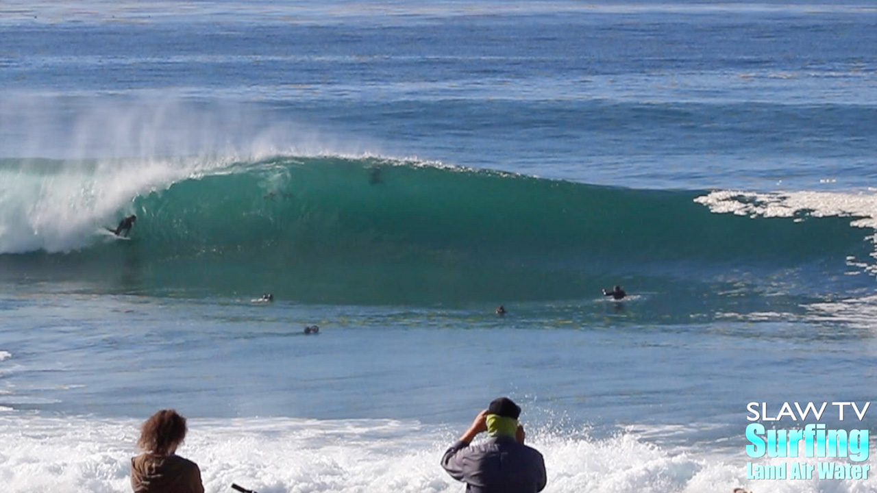 surfing perfect barreling waves in la jolla san diego