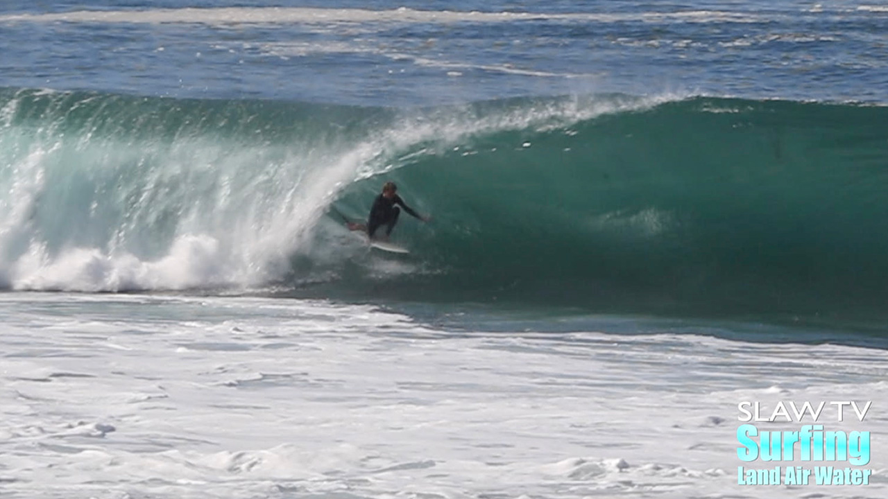 surfing perfect barreling waves in la jolla san diego