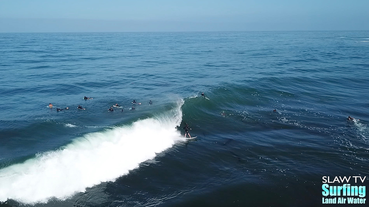 surfing the la jolla reefs in san diego on 07-24-2018