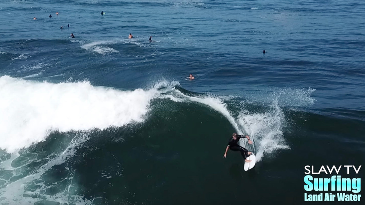 surfing the la jolla reefs in san diego on 07-24-2018