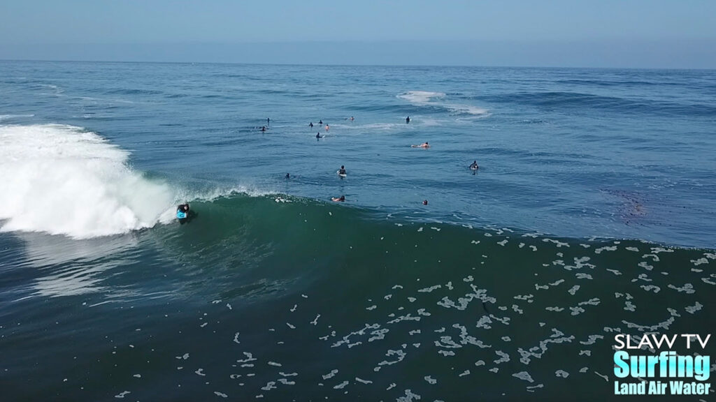 surfing the la jolla reefs in san diego on 07-24-2018