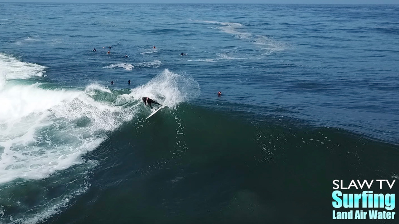 surfing the la jolla reefs in san diego on 07-24-2018