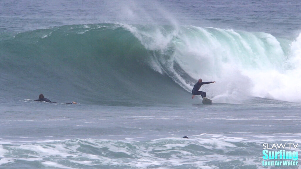 surfing huge waves at blacks beach in la jolla san diego