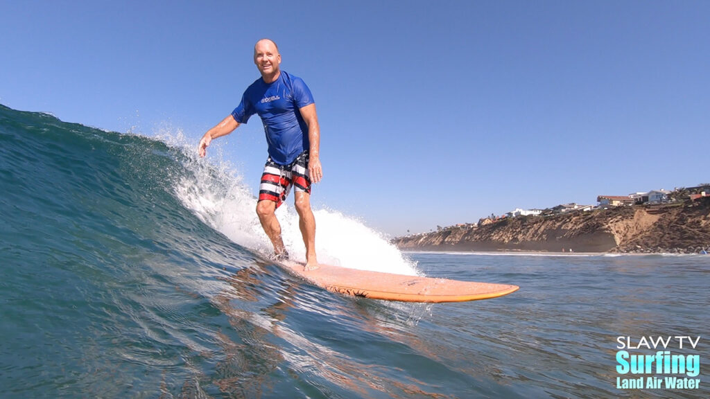 chris blabac longboarding waves in encinitas san diego county