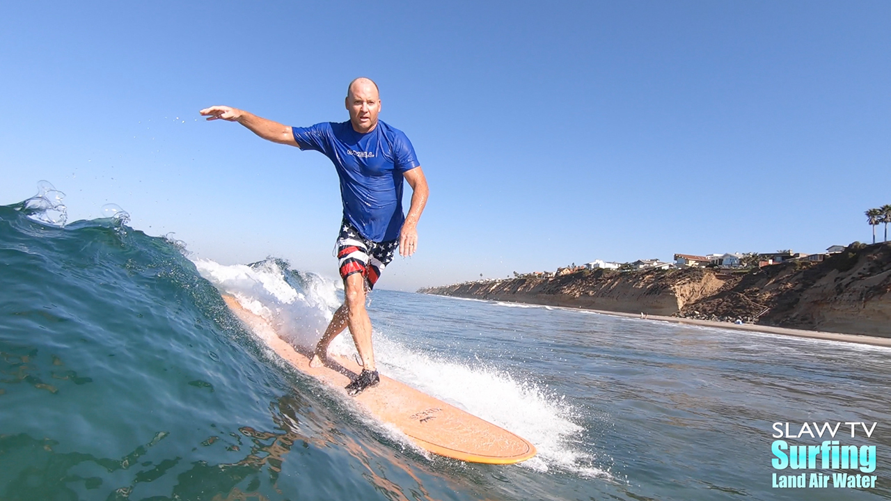 chris blabac longboarding waves in encinitas san diego county