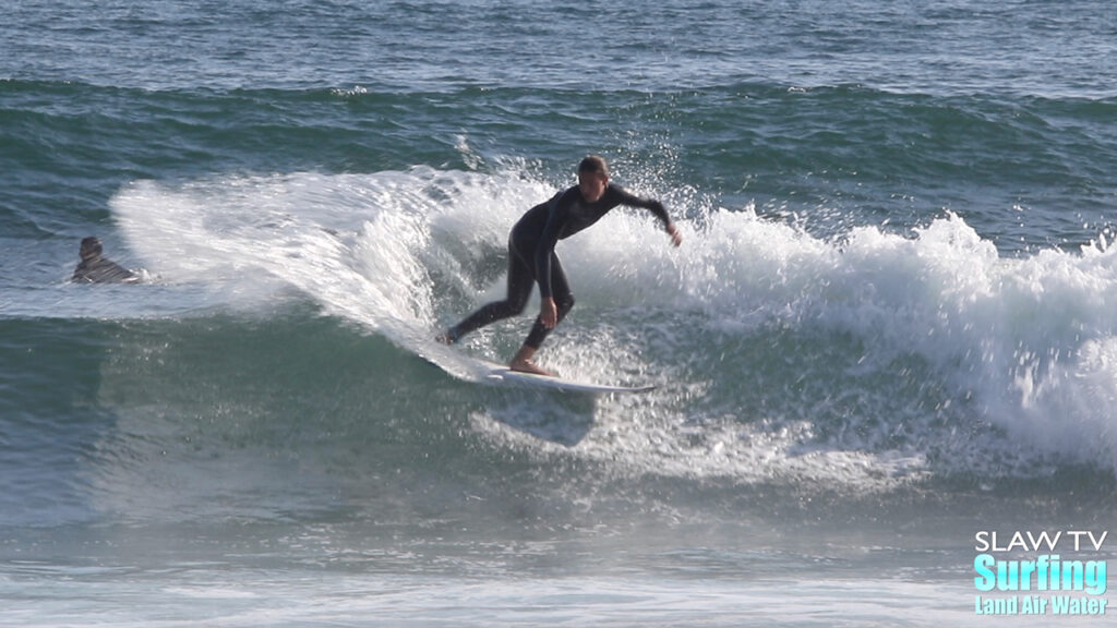 cole deveney surfing waves at lowers trestles