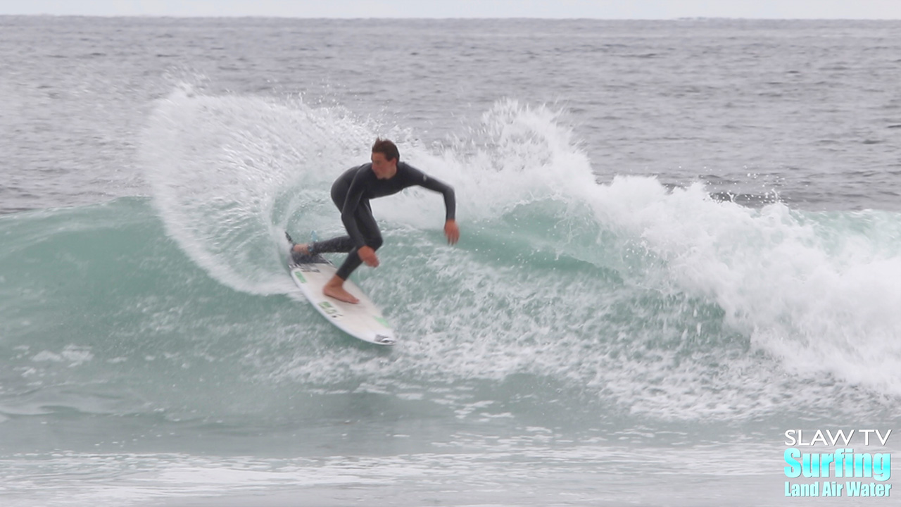 cole deveney surfing waves at lowers trestles