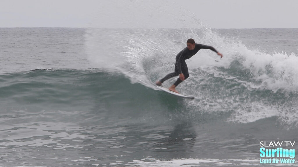 cole deveney surfing waves at lowers trestles