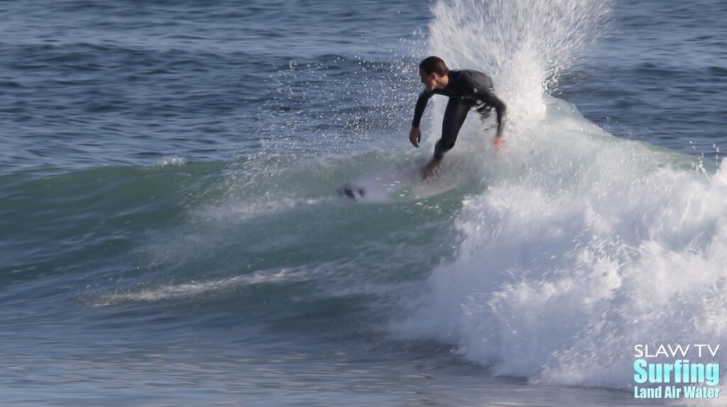 cole deveney surfing waves at lowers trestles