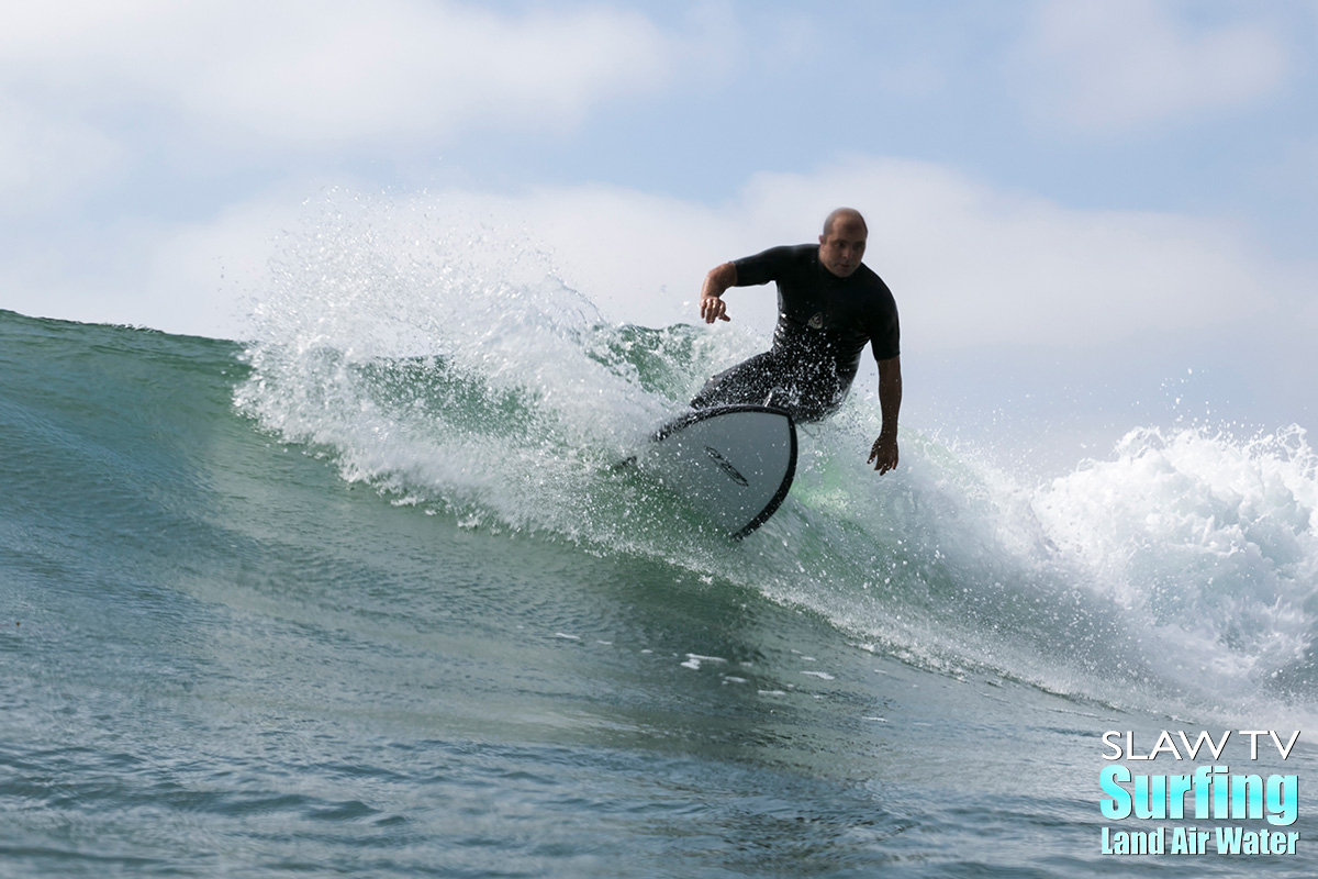 daniel lecuna surfing beach break waves in san diego