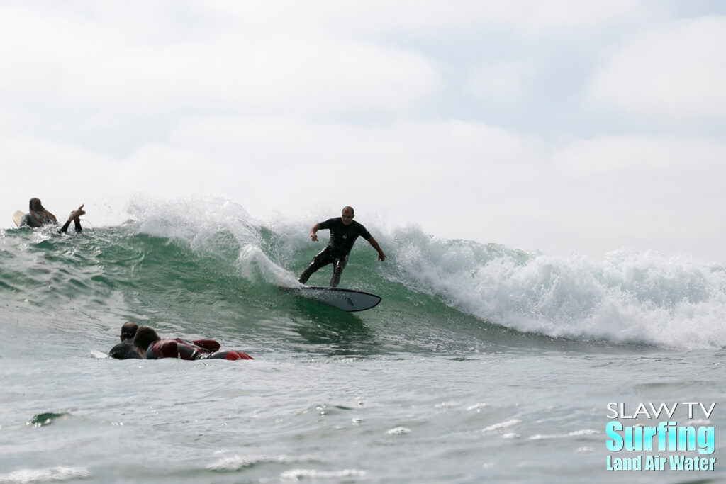 daniel lecuna surfing beach break waves in san diego