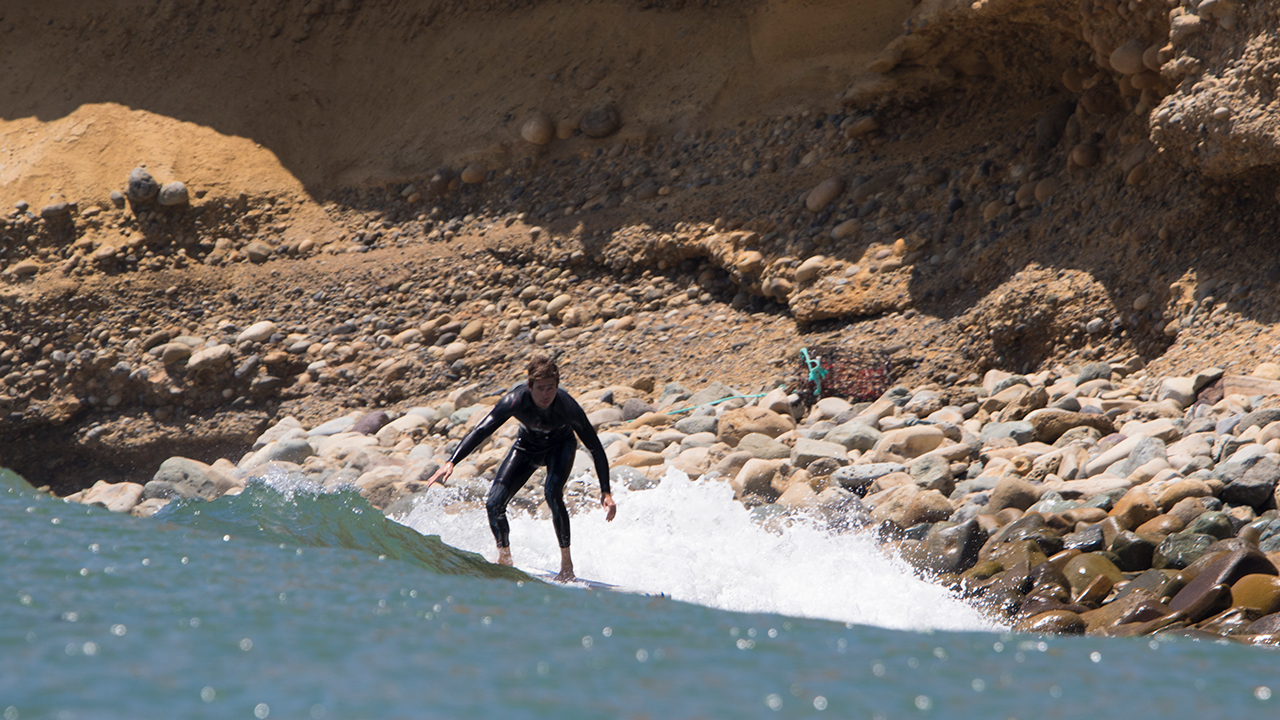 surfing wavestorm surfboards with gopro in san diego