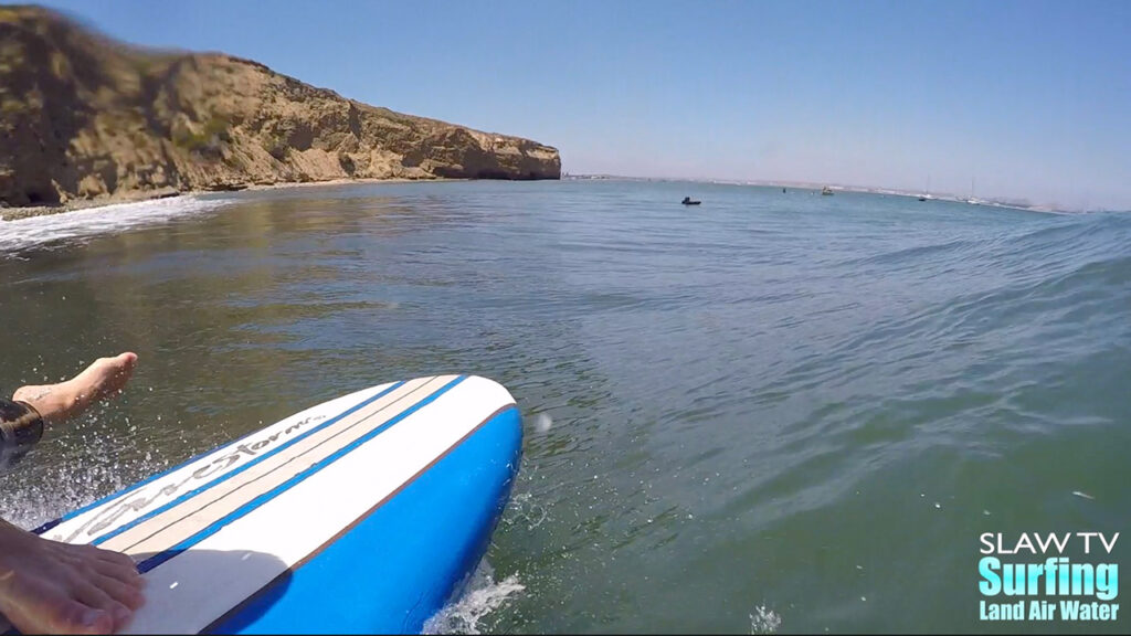 surfing wavestorm surfboards with gopro in san diego