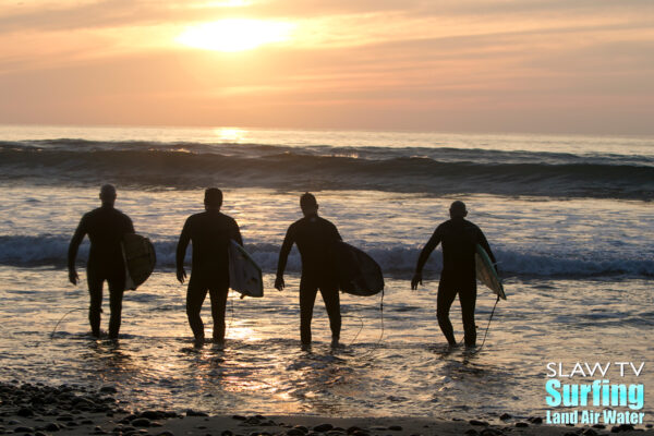 longboarding surfing session at grandview beach in leucadia san diego