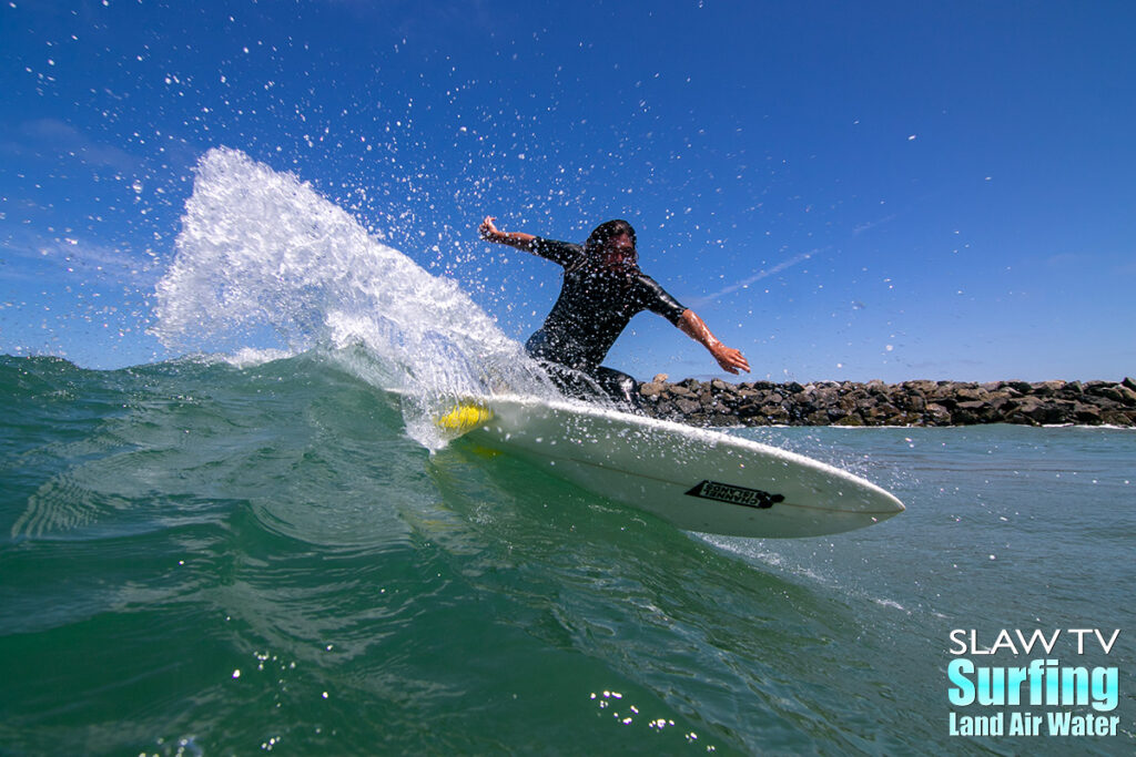 jordan schweller surfing beach break waves in san diego