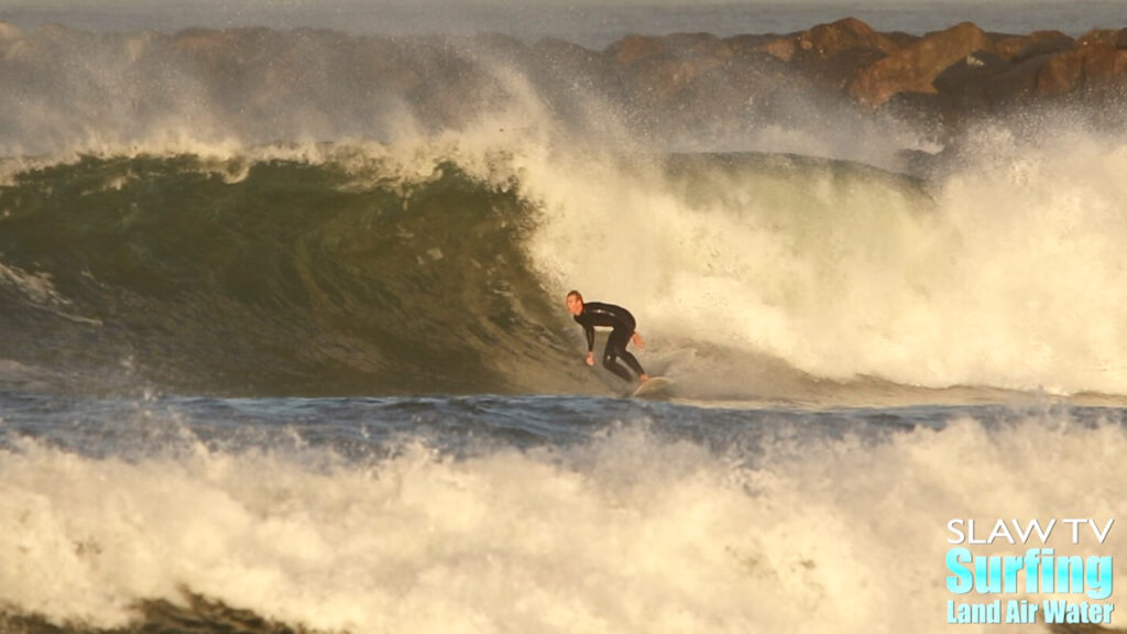 andy carter surfing big el nino waves in san diego