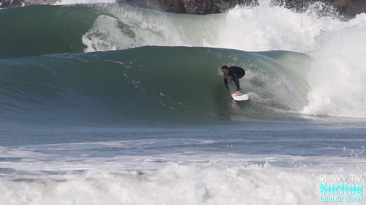 surfing big waves during el nino 2016 in san diego california