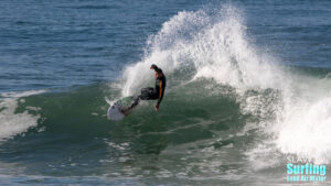 peter cuffaro surfing sharpeye surfboards at scripps pier