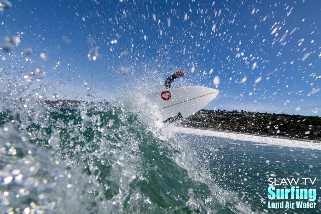 peter cuffaro surfing at la jolla shores in san diego