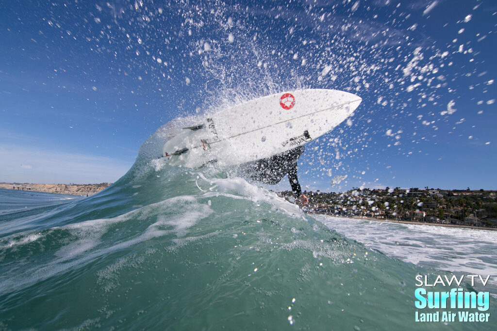 peter cuffaro surfing at la jolla shores in san diego