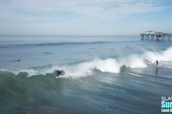 surfing great waves at scripps pier in la jolla san diego