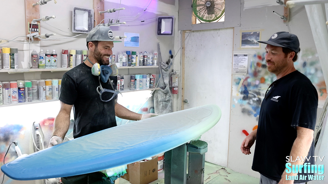 dan ohara shaper in san diego at solid surfboards factory in ocean beach