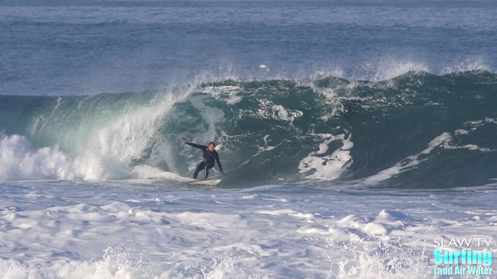 surfing barreling waves in la jolla san diego