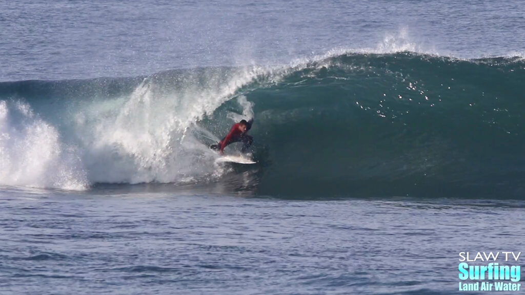 jojo roper surfing barreling waves in la jolla san diego