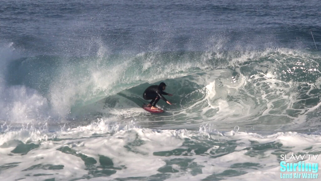 surfing barreling waves in la jolla san diego