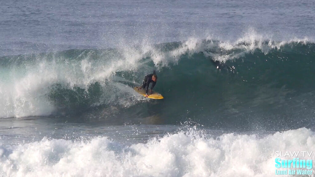 ian rotgins surfing barreling waves in la jolla san diego