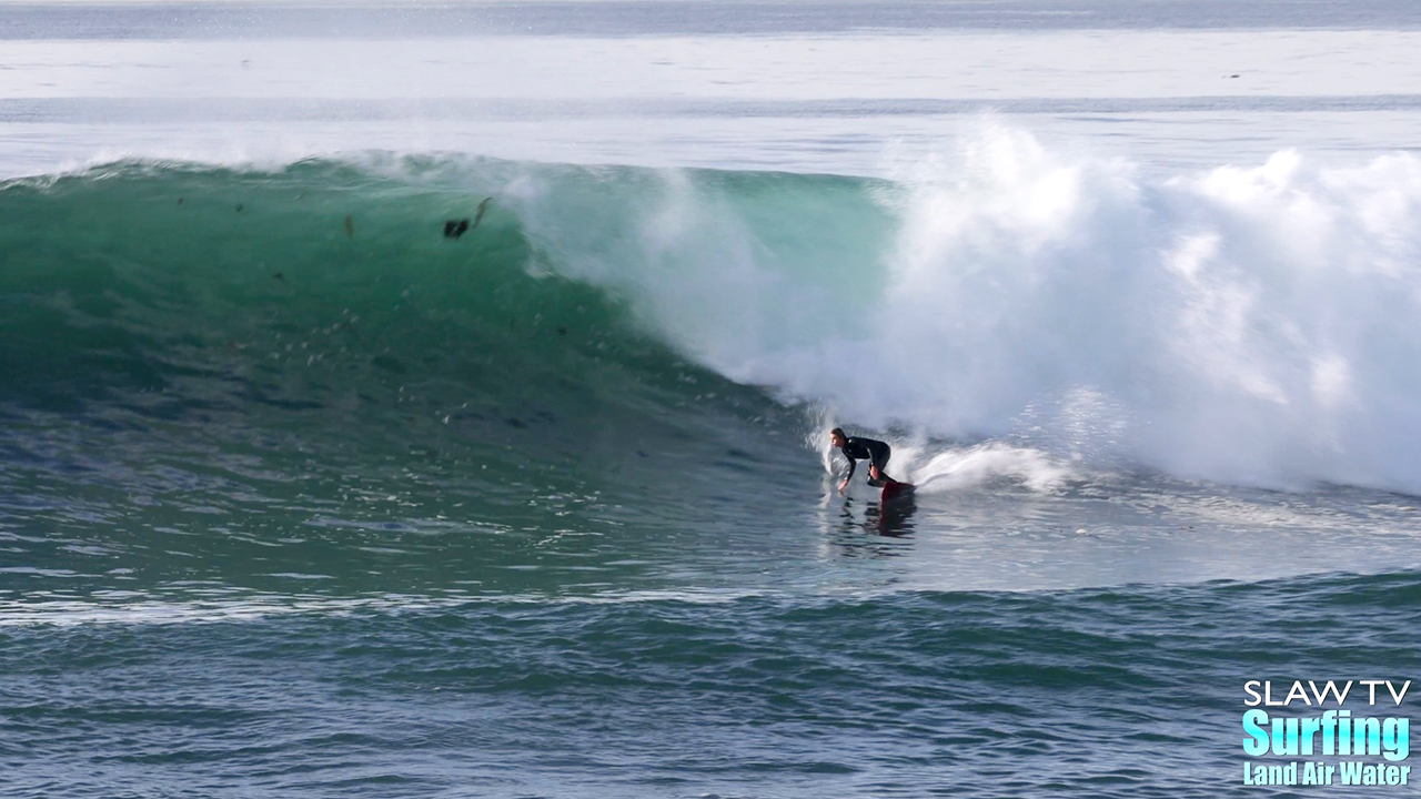 surfing huge waves at outer reefs in la jolla san diego