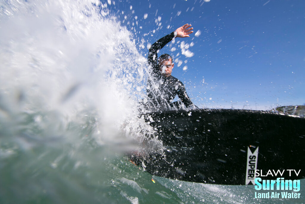 surfing at la jolla shores in san diego