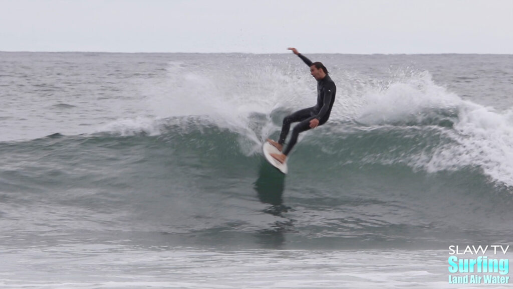 surfing summertime waves at lowers trestles