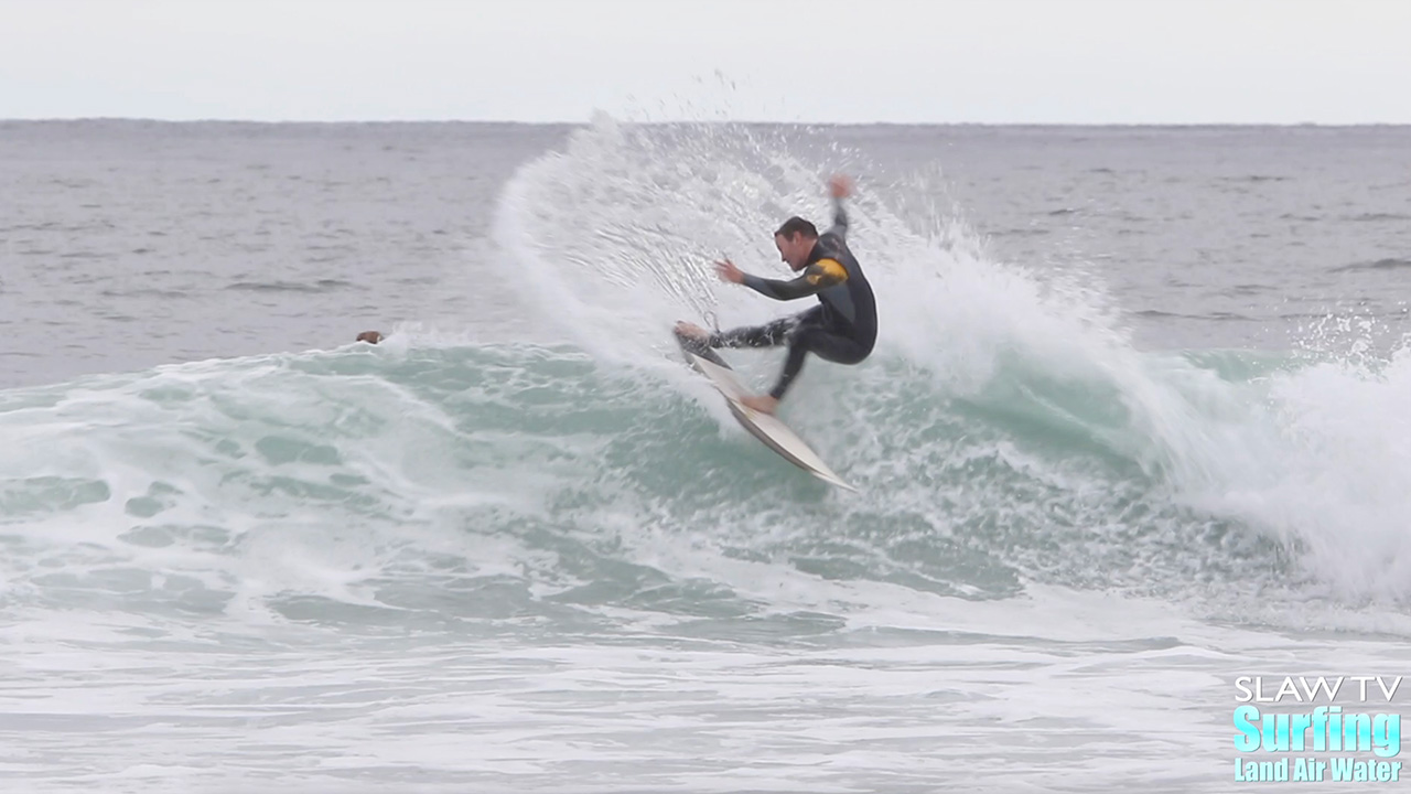 surfing summertime waves at lowers trestles