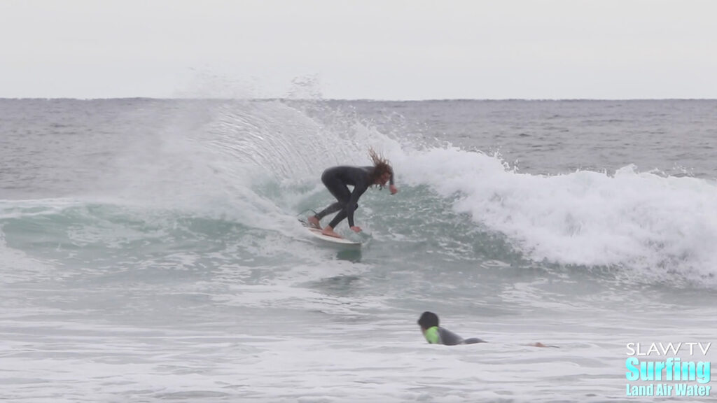 surfing summertime waves at lowers trestles