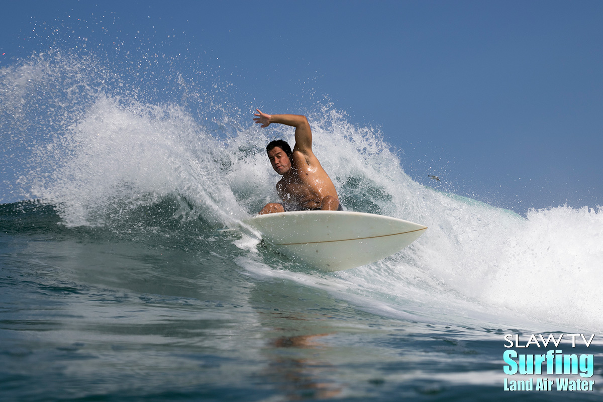 keone betanzos surfing sand bar waves in san diego