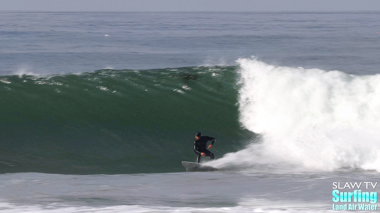 surfing big waves in ocean beach san diego