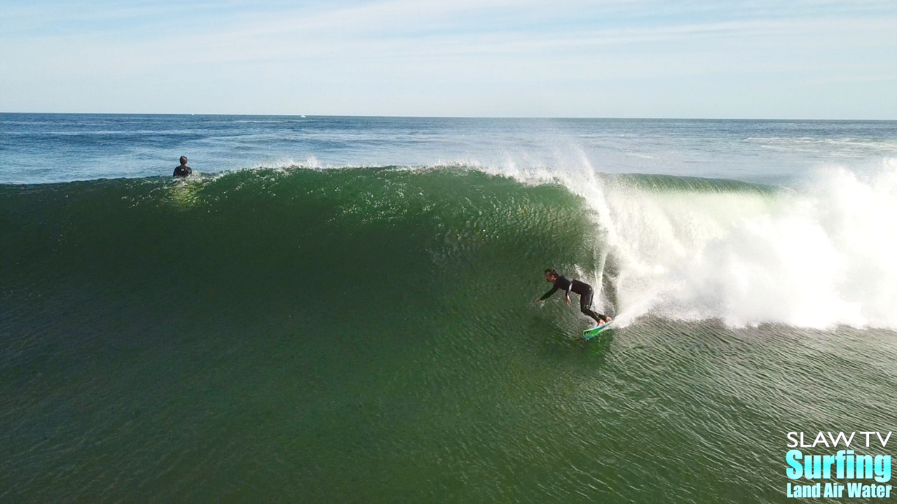 surfing hurricane sam in great waves on jersey shore