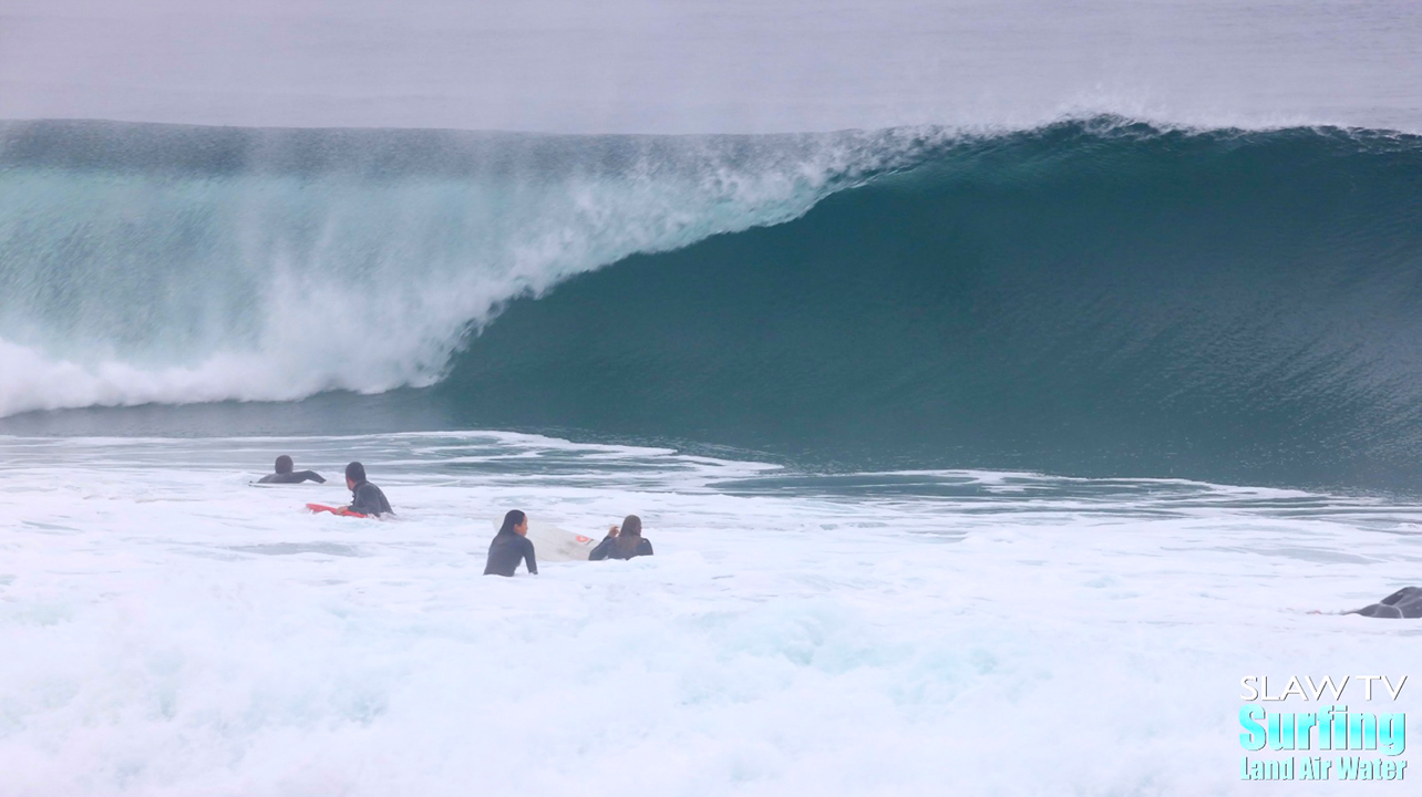 surfing big waves at scripps pier and la jolla shores in san diego