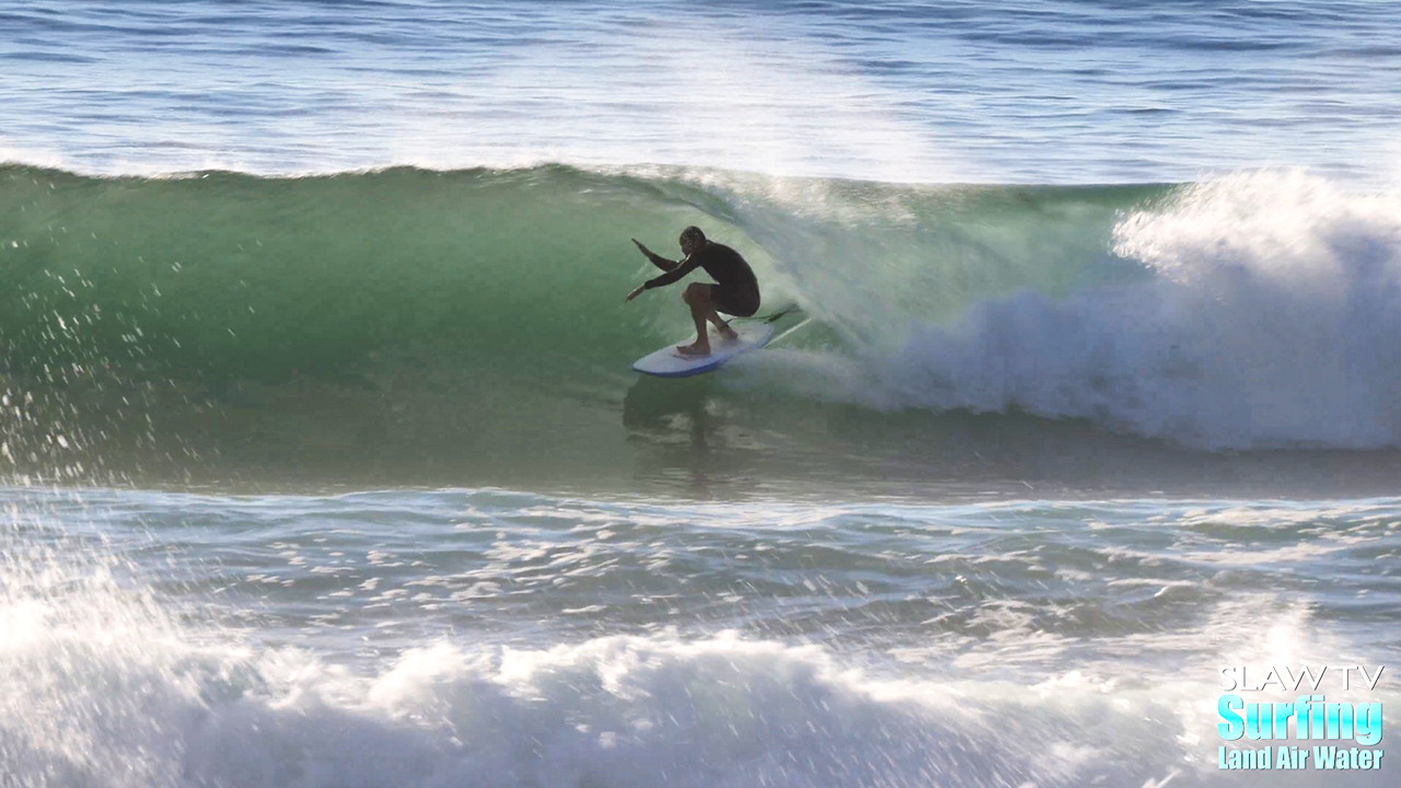 surfing hollow barrels in san diego