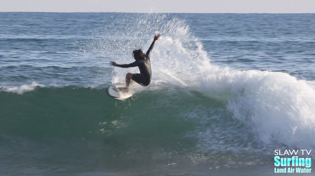 surfing fun waves at uppers trestles state beach