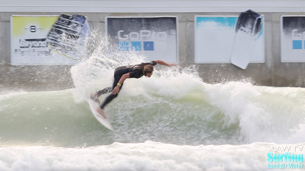 surfing at waco surf wave pool in texas