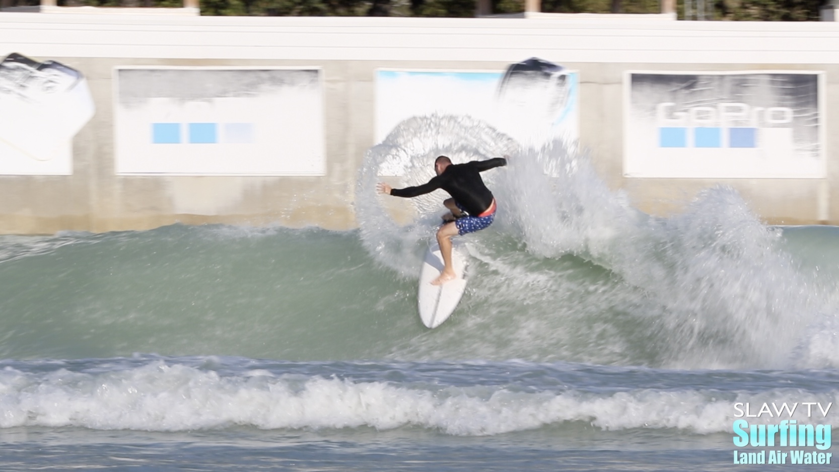 surfing at waco surf wave pool in texas