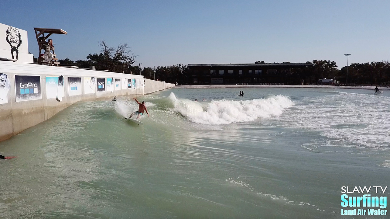 waco surf aerial photos of guests surfing the wave pool