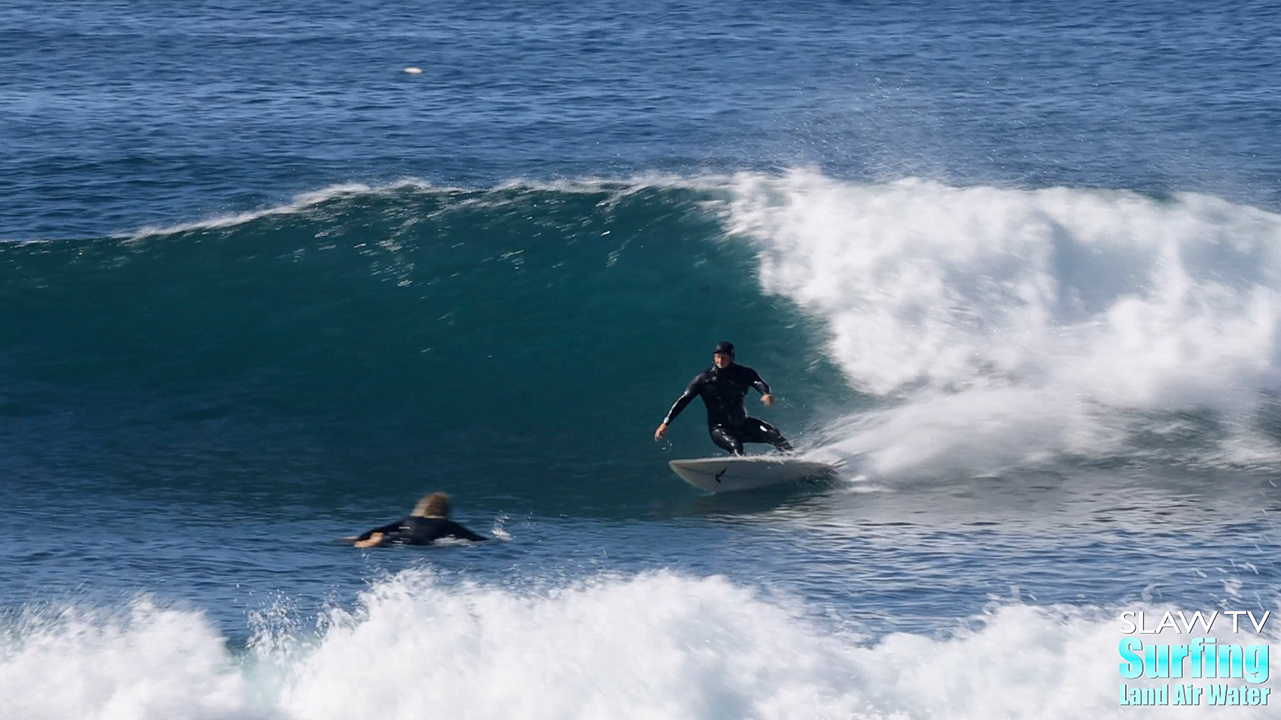 surfing winter waves at windansea beach in la jolla san diego