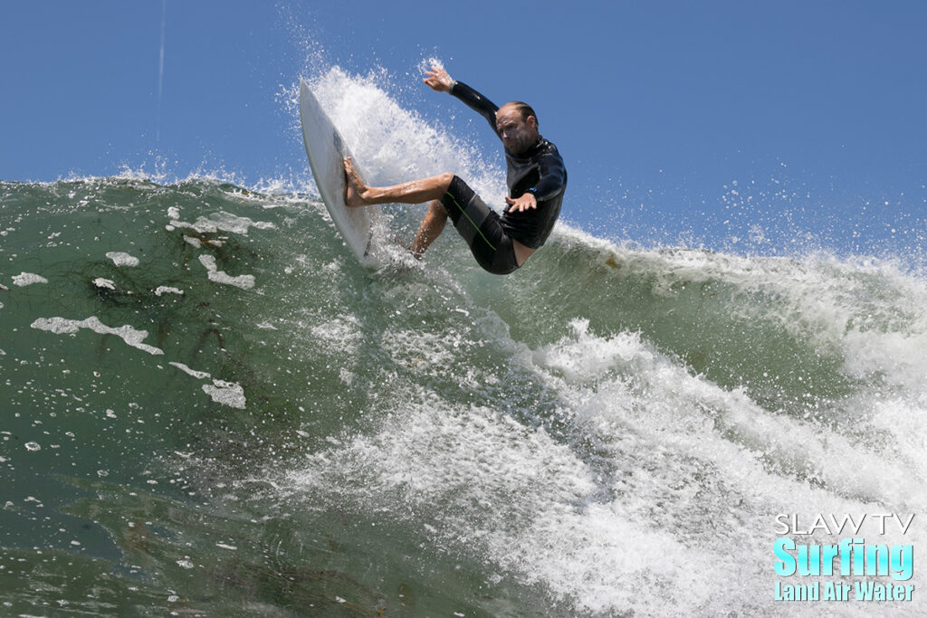 trevor pike surfing a san diego reef break on 07-24-2018