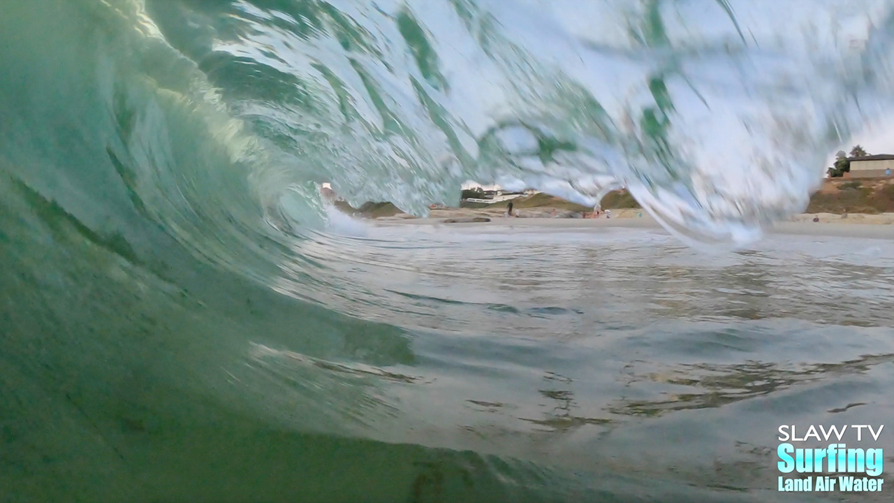 bodysurfing whomp session at windansea shorebreak