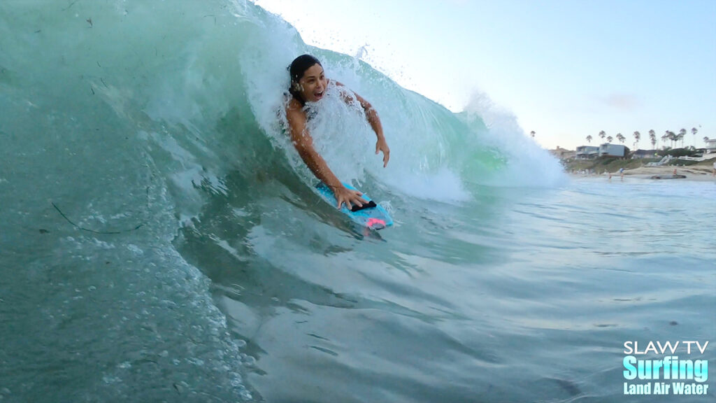 bodysurfing whomp session at windansea shorebreak