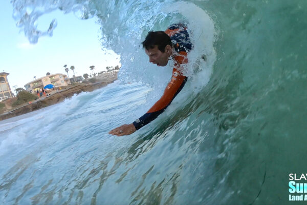 bodysurfing whomp session at windansea shorebreak